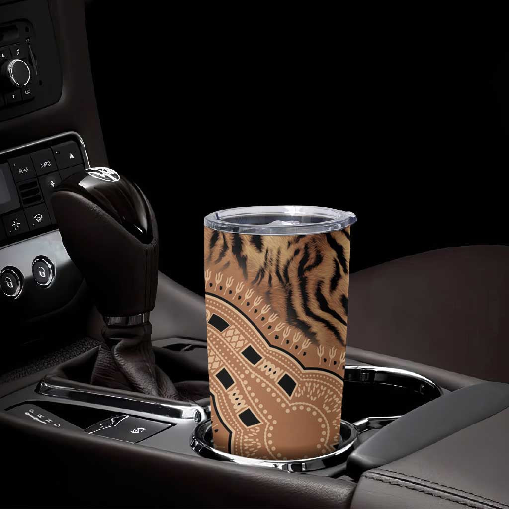 Afro Tiger Mix Dashiki Tribal Pattern Tumbler Cup LT9