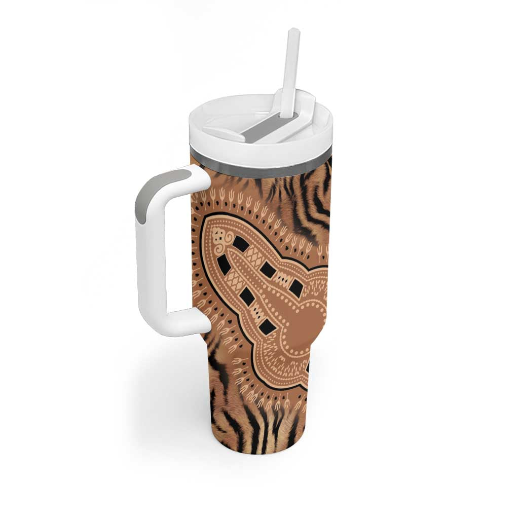 Afro Tiger Mix Dashiki Tribal Pattern Tumbler With Handle LT9