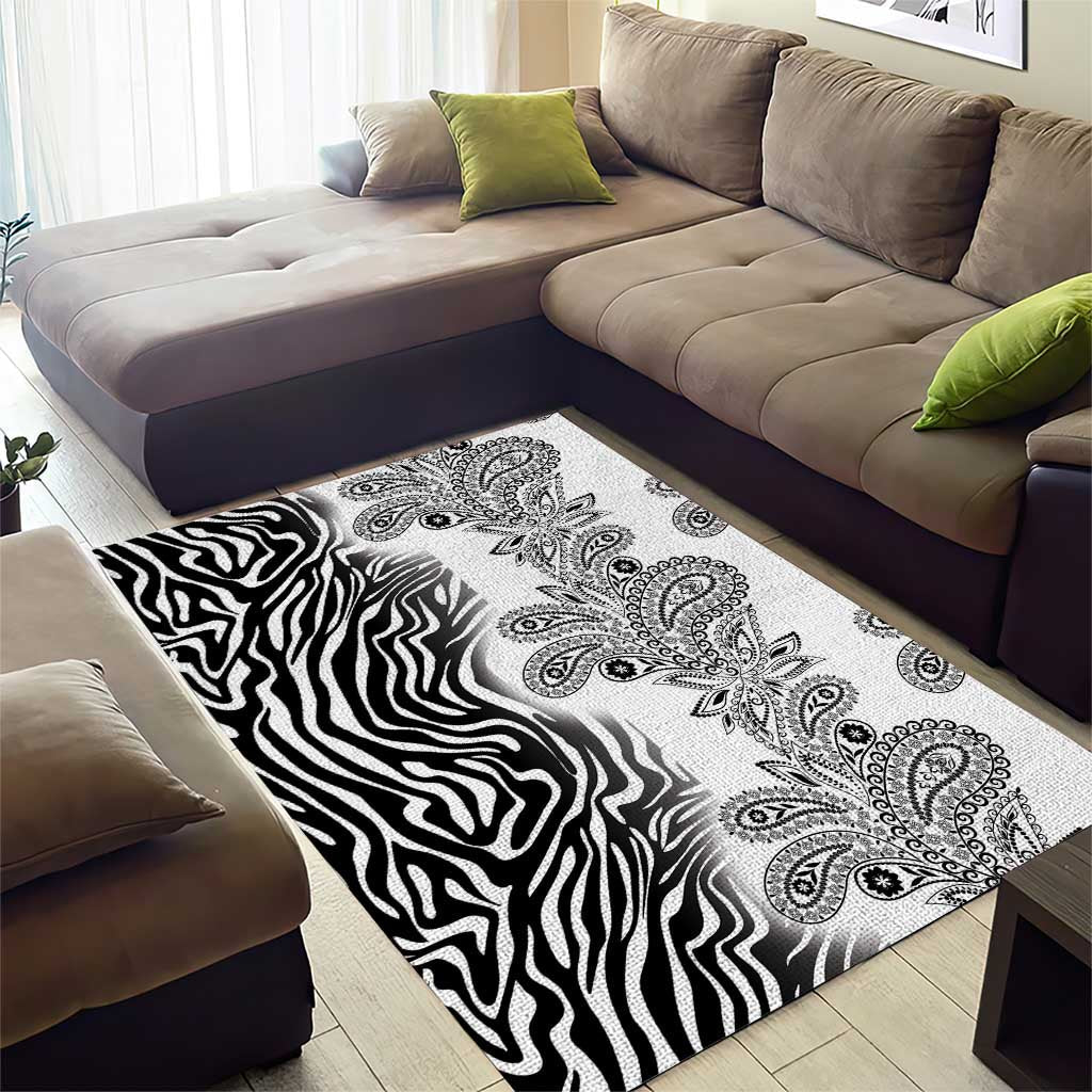 Afro Zebra Mix Paisley Tribal Pattern Area Rug LT9