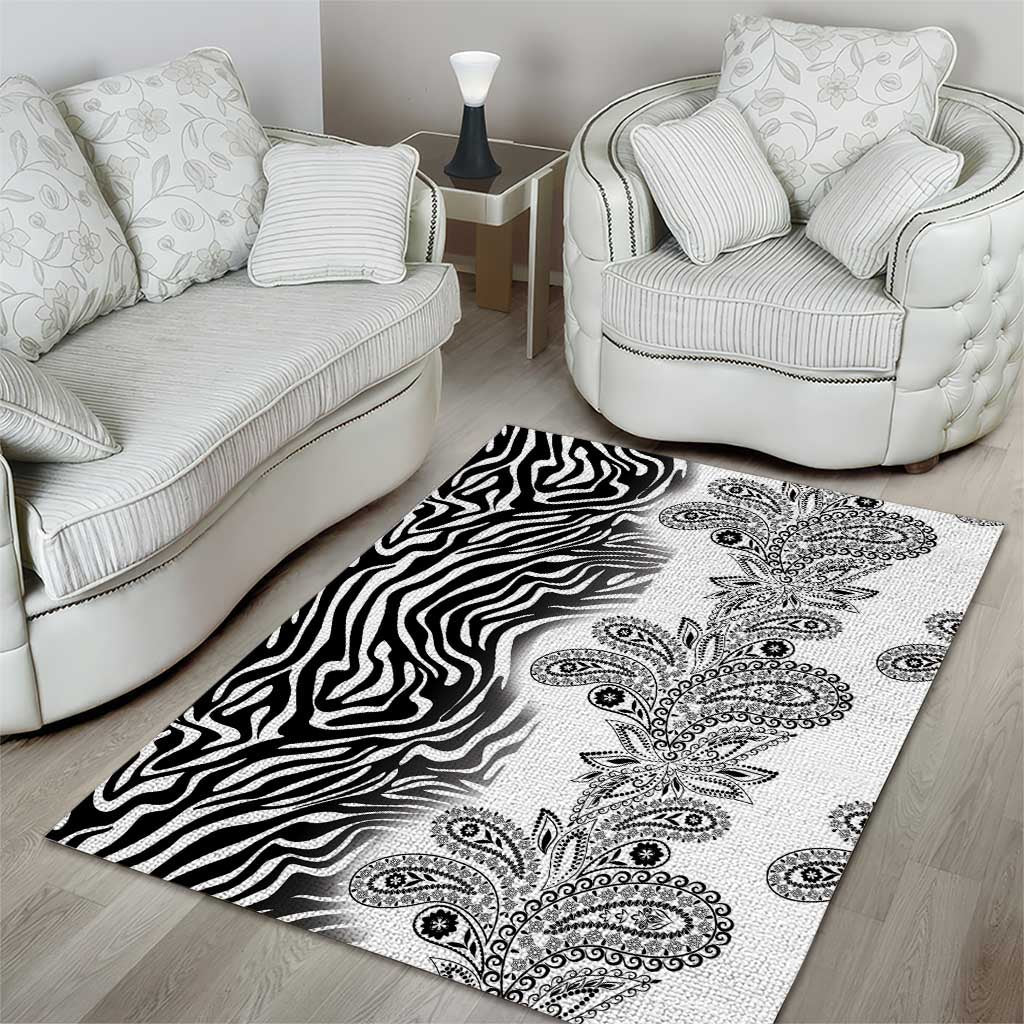 Afro Zebra Mix Paisley Tribal Pattern Area Rug LT9