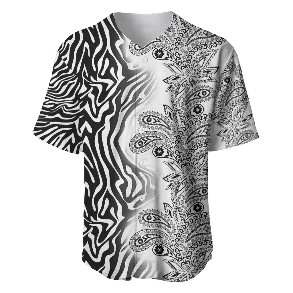 Afro Zebra Mix Paisley Tribal Pattern Baseball Jersey LT9