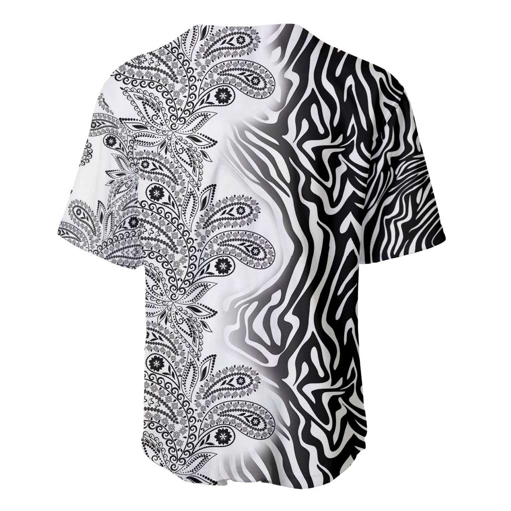 Afro Zebra Mix Paisley Tribal Pattern Baseball Jersey LT9