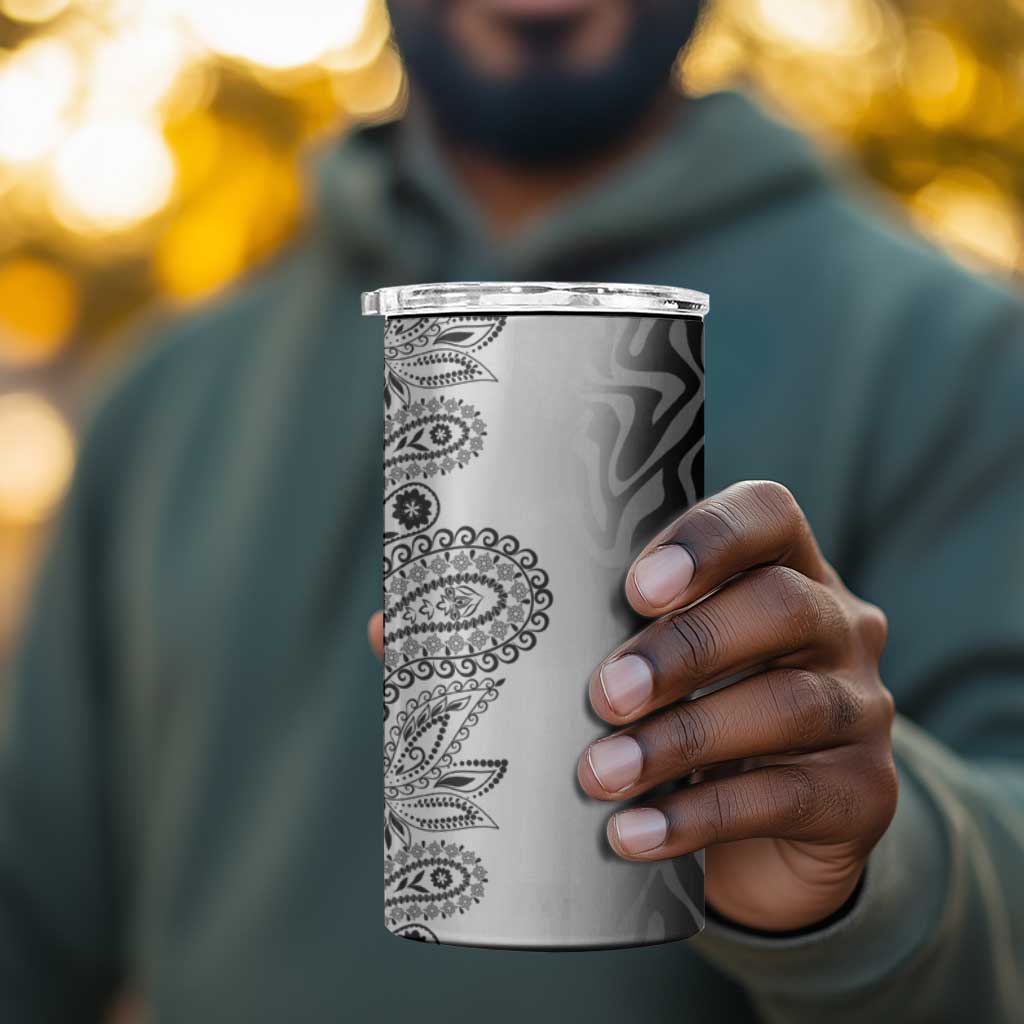 Afro Zebra Mix Paisley Tribal Pattern 4 in 1 Can Cooler Tumbler LT9