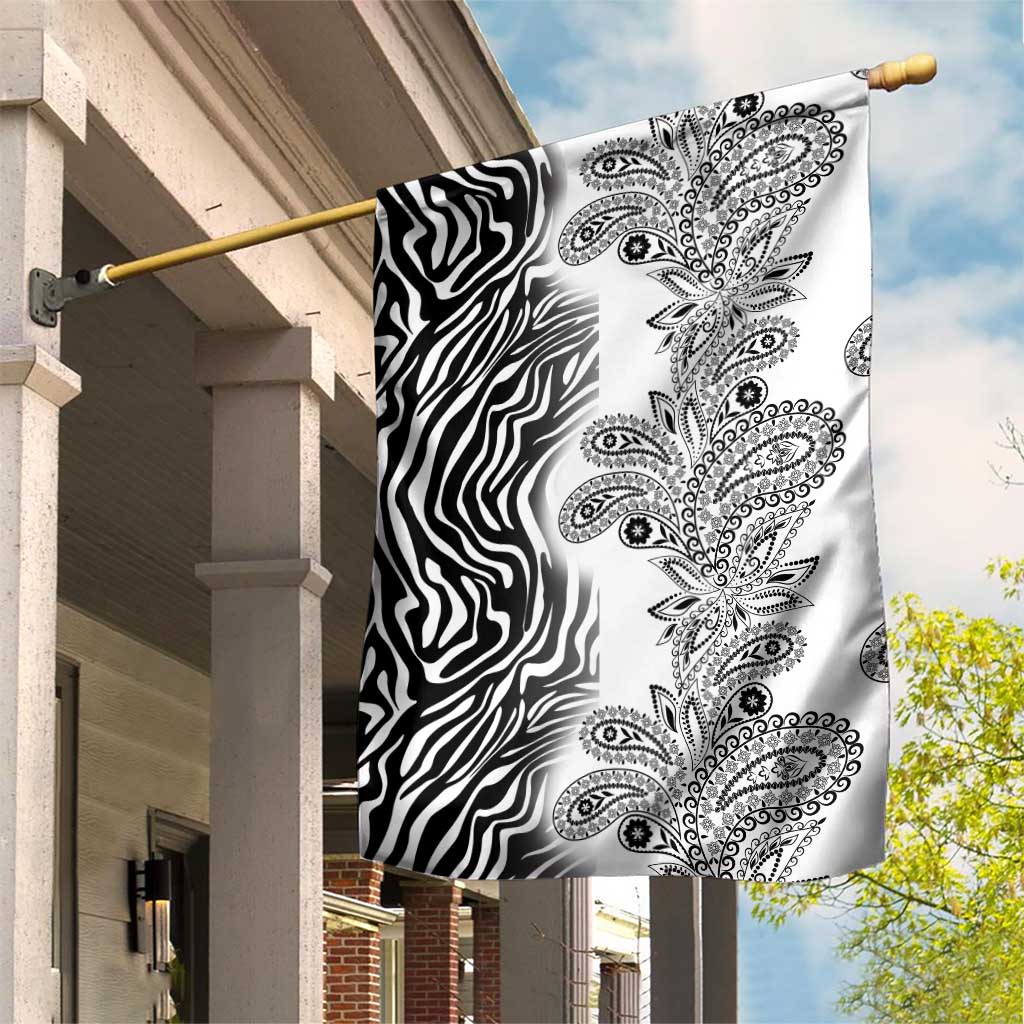 Afro Zebra Mix Paisley Tribal Pattern Garden Flag LT9