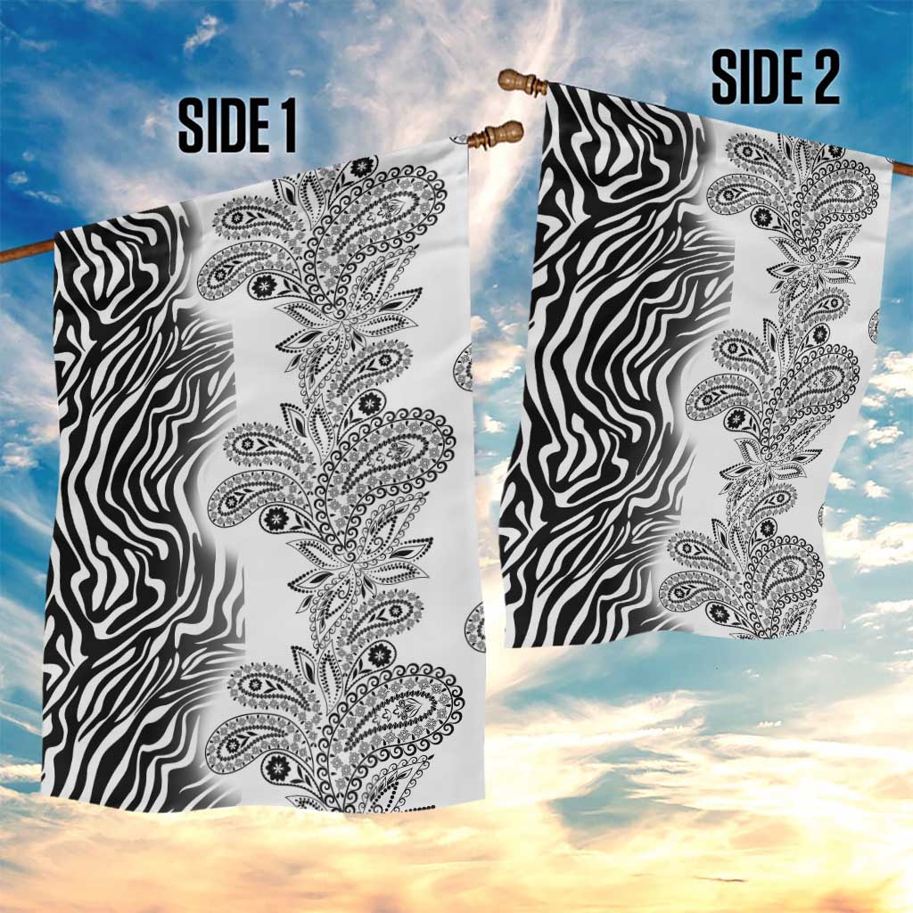 Afro Zebra Mix Paisley Tribal Pattern Garden Flag LT9