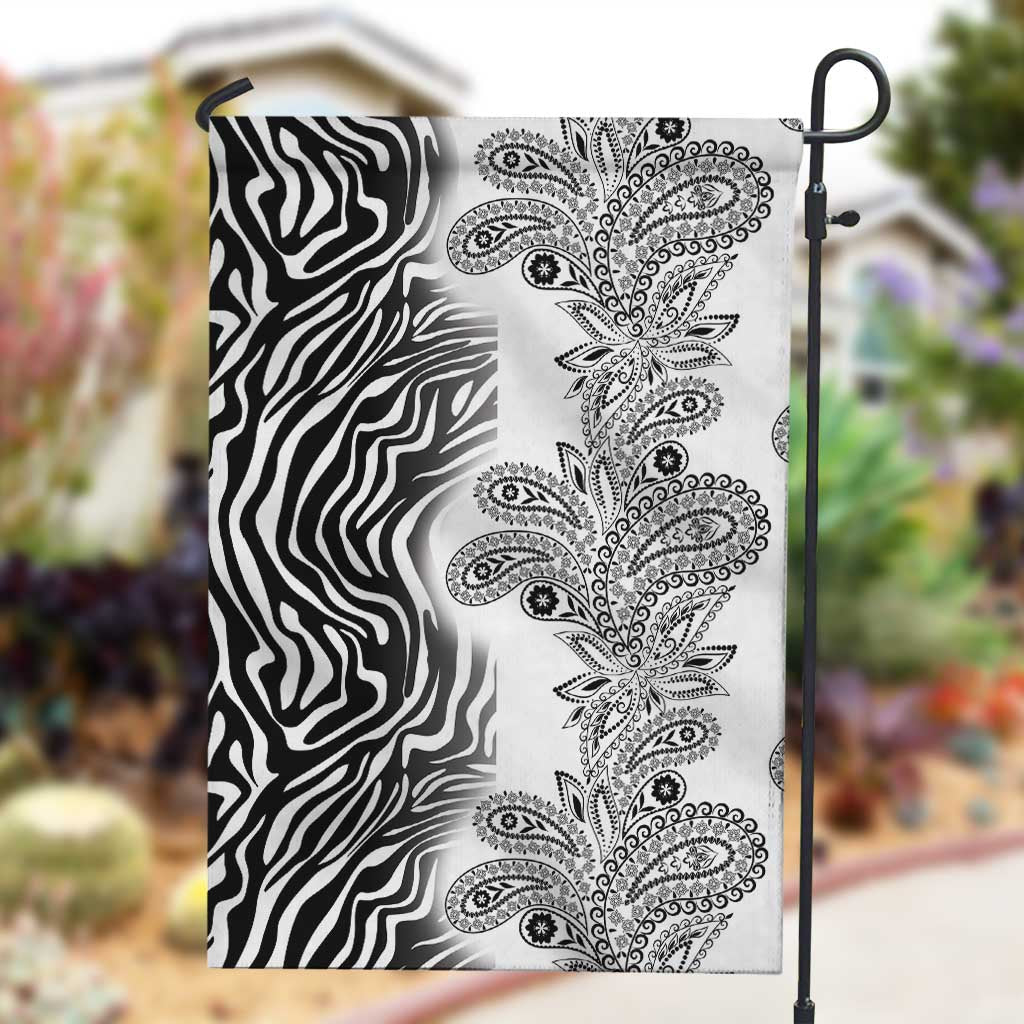 Afro Zebra Mix Paisley Tribal Pattern Garden Flag LT9