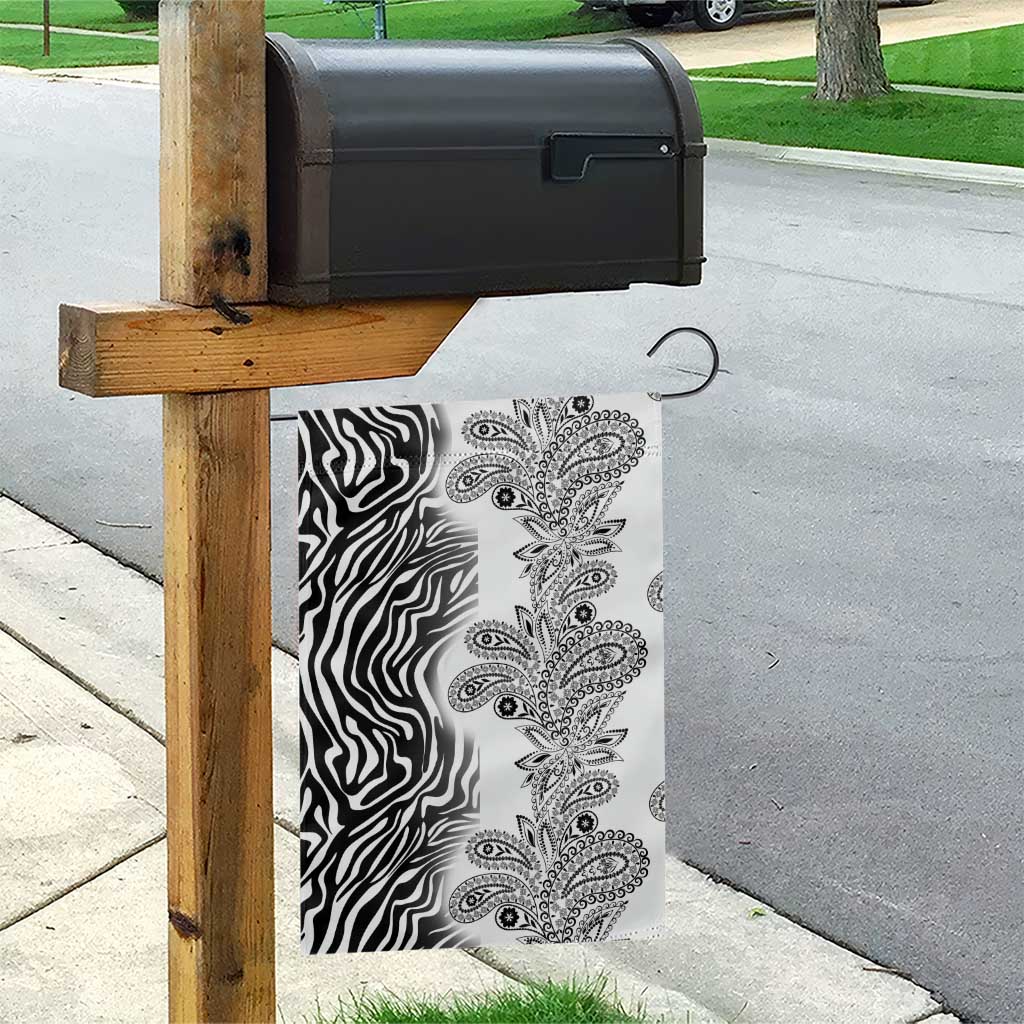 Afro Zebra Mix Paisley Tribal Pattern Garden Flag LT9