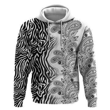 Africa Zebra Mix Paisley Tribal Pattern Hoodie LT9