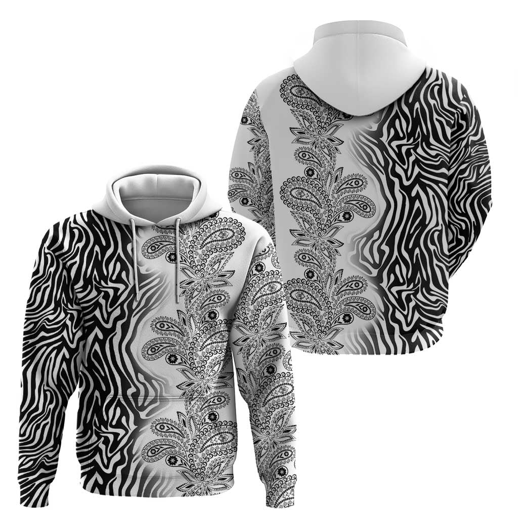 Africa Zebra Mix Paisley Tribal Pattern Hoodie LT9