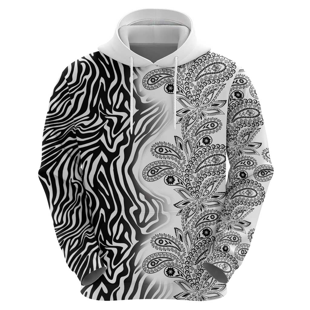 Africa Zebra Mix Paisley Tribal Pattern Hoodie LT9
