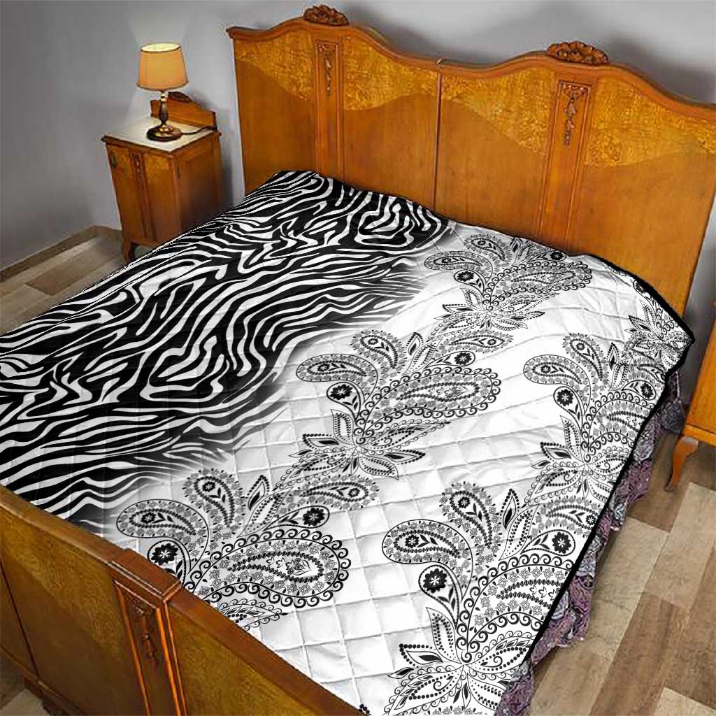 Afro Zebra Mix Paisley Tribal Pattern Quilt LT9