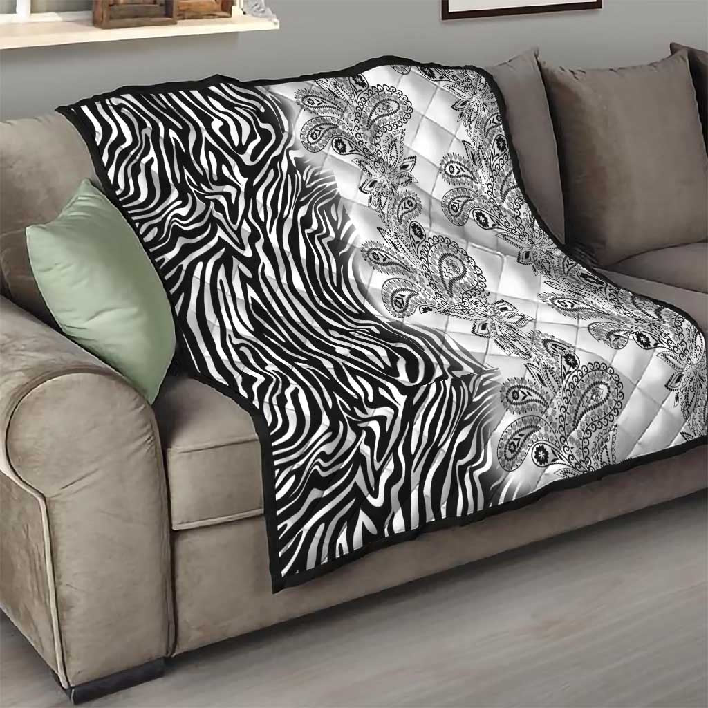 Afro Zebra Mix Paisley Tribal Pattern Quilt LT9