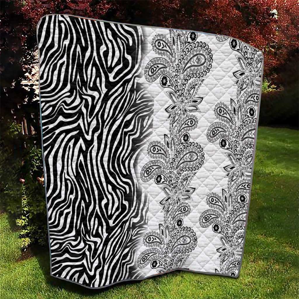 Afro Zebra Mix Paisley Tribal Pattern Quilt LT9