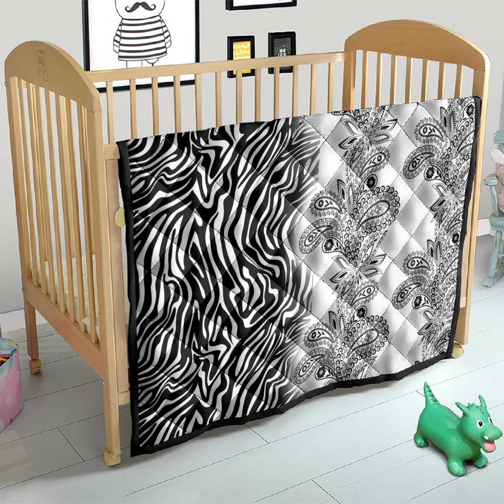 Afro Zebra Mix Paisley Tribal Pattern Quilt LT9