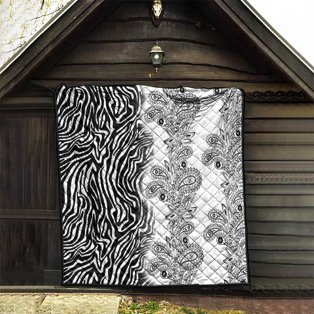 Afro Zebra Mix Paisley Tribal Pattern Quilt LT9
