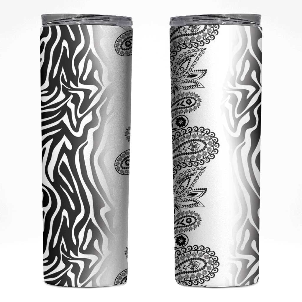 Afro Zebra Mix Paisley Tribal Pattern Skinny Tumbler LT9