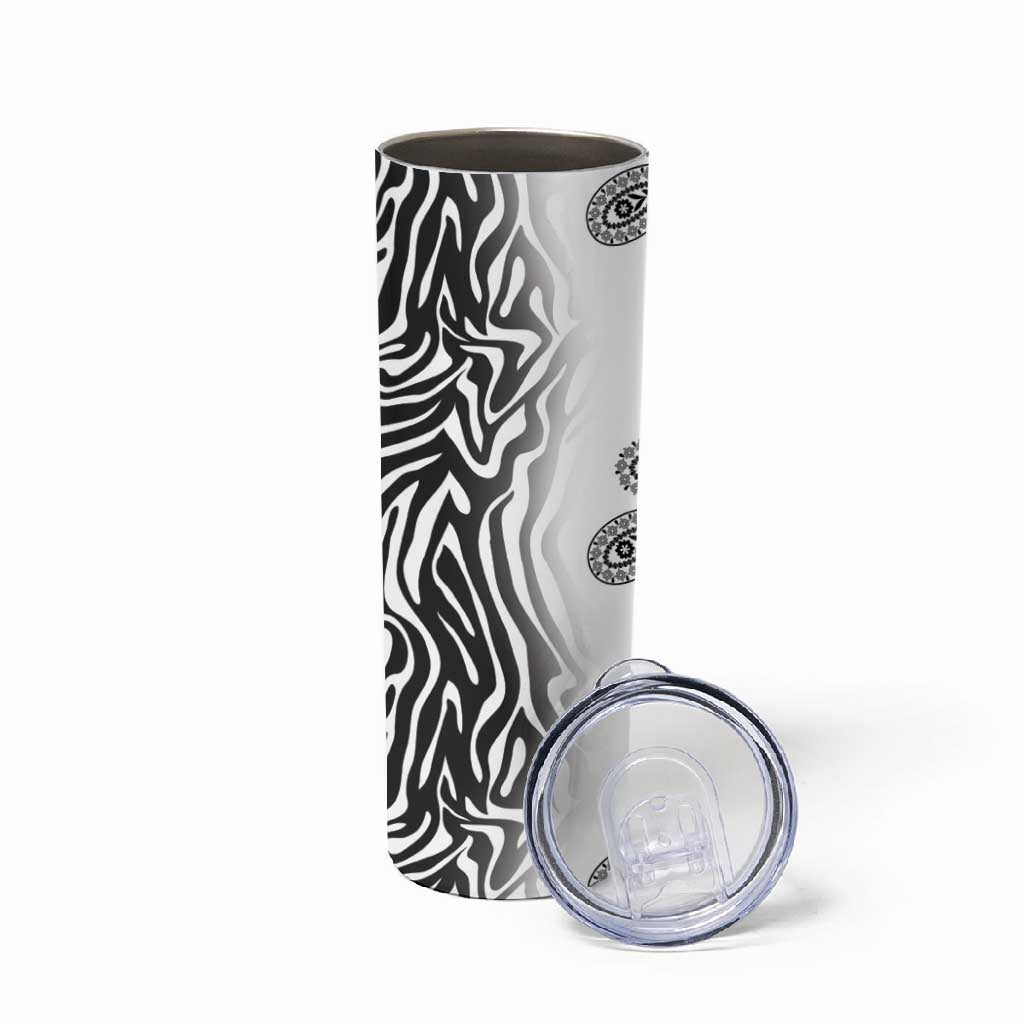 Afro Zebra Mix Paisley Tribal Pattern Skinny Tumbler LT9