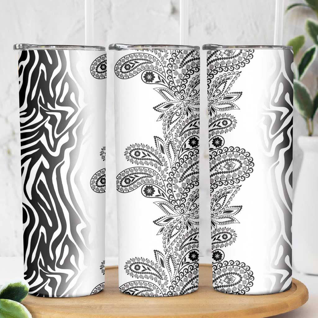 Afro Zebra Mix Paisley Tribal Pattern Skinny Tumbler LT9
