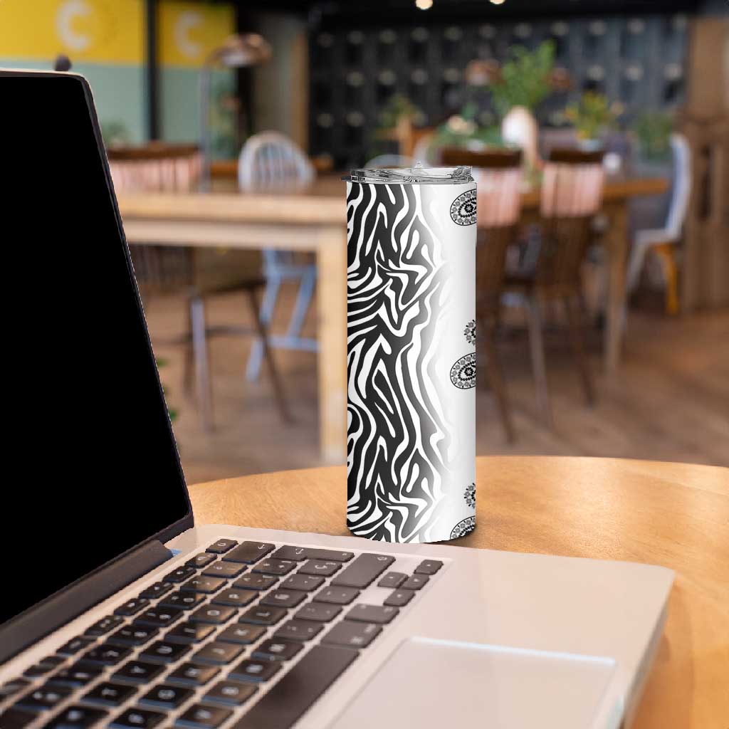 Afro Zebra Mix Paisley Tribal Pattern Skinny Tumbler LT9