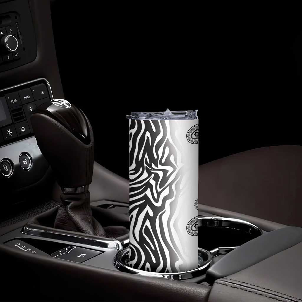 Afro Zebra Mix Paisley Tribal Pattern Skinny Tumbler LT9