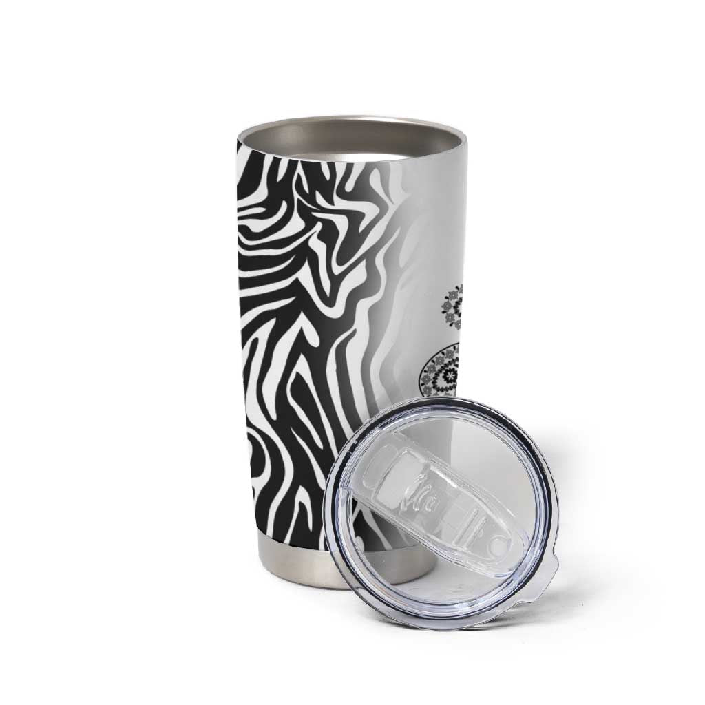 Afro Zebra Mix Paisley Tribal Pattern Tumbler Cup LT9