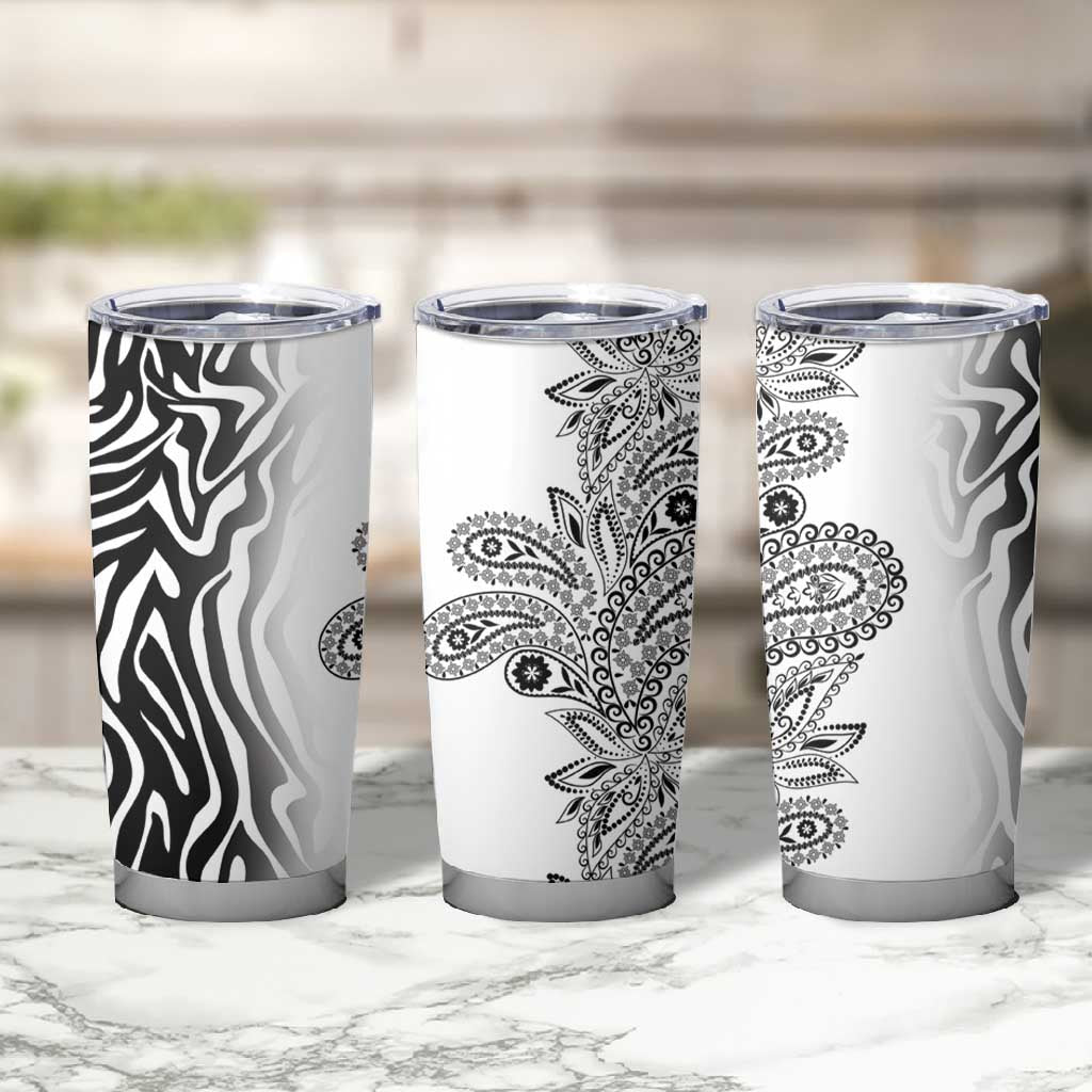 Afro Zebra Mix Paisley Tribal Pattern Tumbler Cup LT9