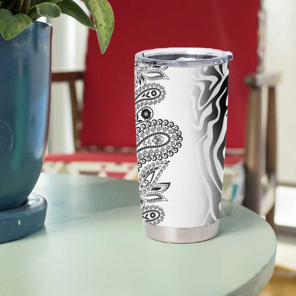 Afro Zebra Mix Paisley Tribal Pattern Tumbler Cup LT9