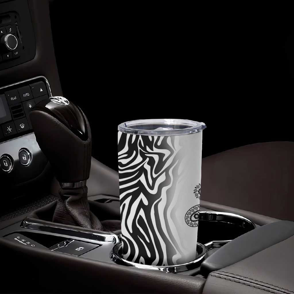 Afro Zebra Mix Paisley Tribal Pattern Tumbler Cup LT9