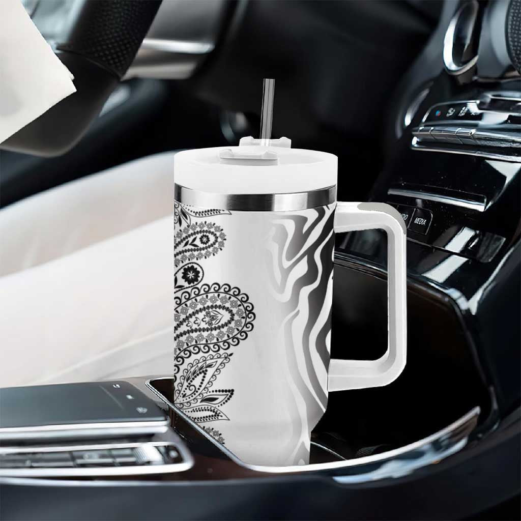 Afro Zebra Mix Paisley Tribal Pattern Tumbler With Handle LT9