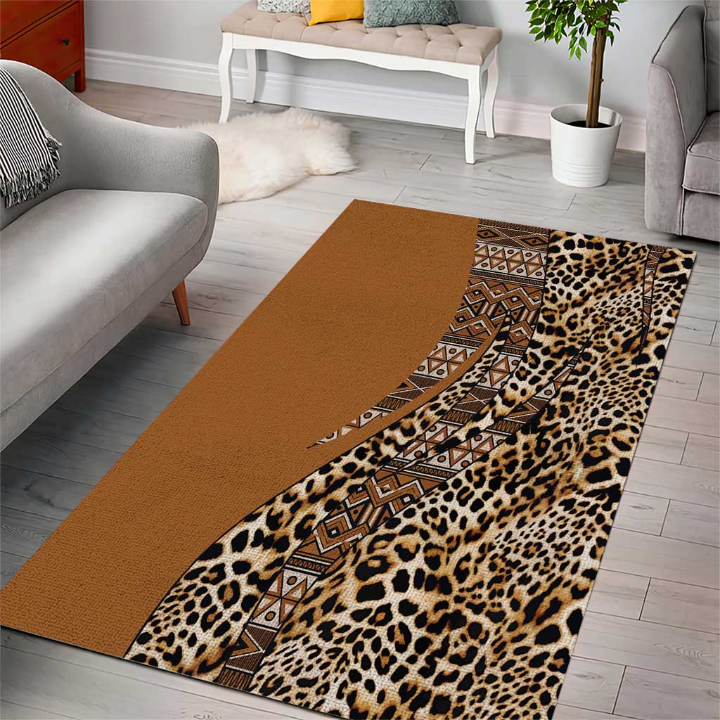 Afro Leopard Mix Native Tribal Pattern Area Rug LT9