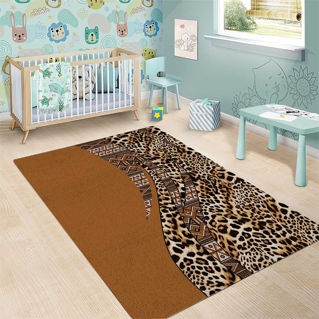 Afro Leopard Mix Native Tribal Pattern Area Rug LT9