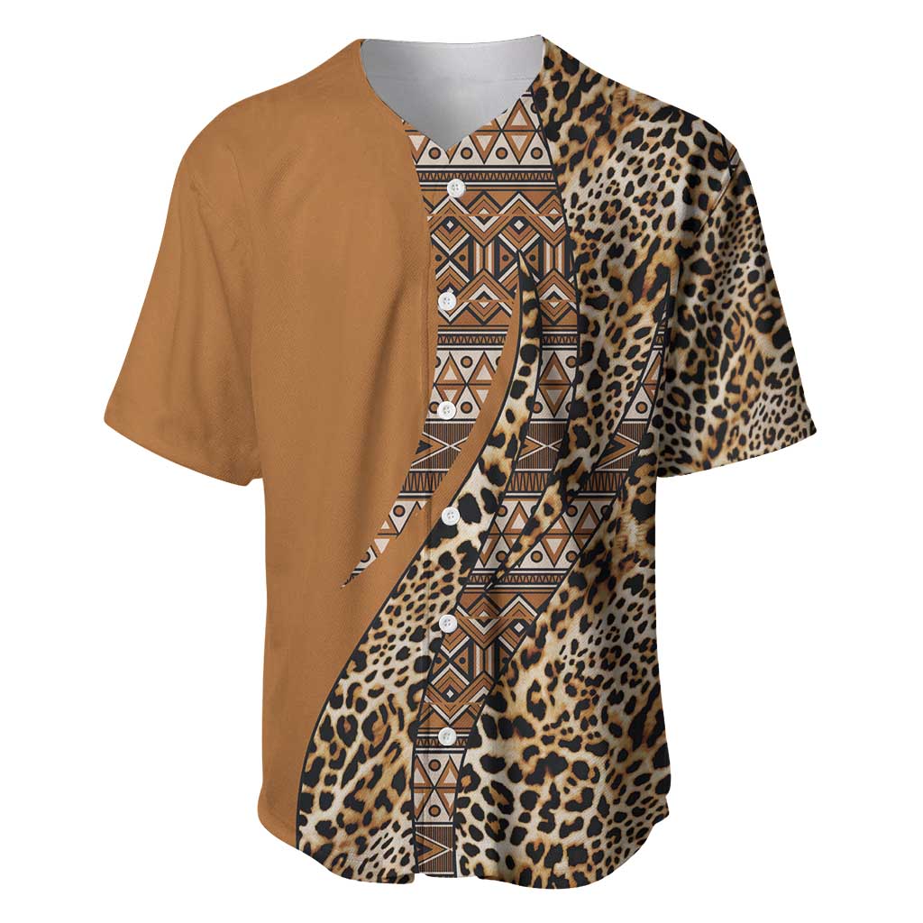 Afro Leopard Mix Native Tribal Pattern Baseball Jersey LT9