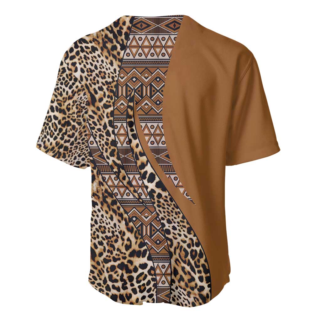 Afro Leopard Mix Native Tribal Pattern Baseball Jersey LT9