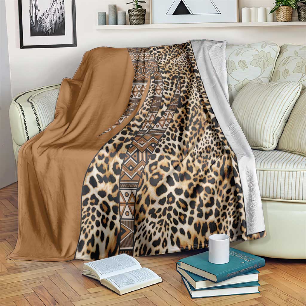 Afro Leopard Mix Native Tribal Pattern Blanket LT9