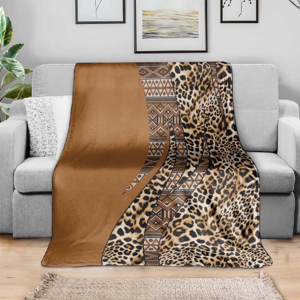 Afro Leopard Mix Native Tribal Pattern Blanket LT9
