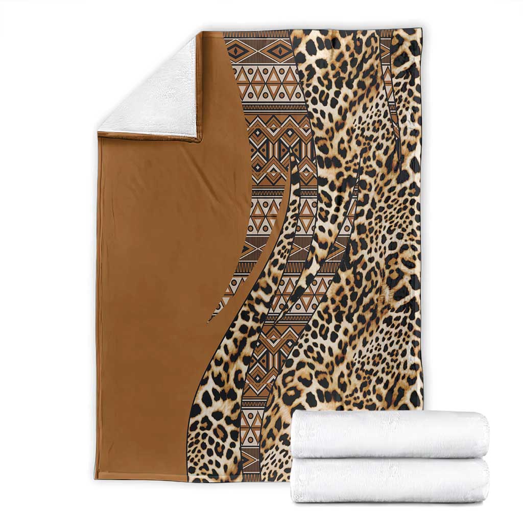Afro Leopard Mix Native Tribal Pattern Blanket LT9