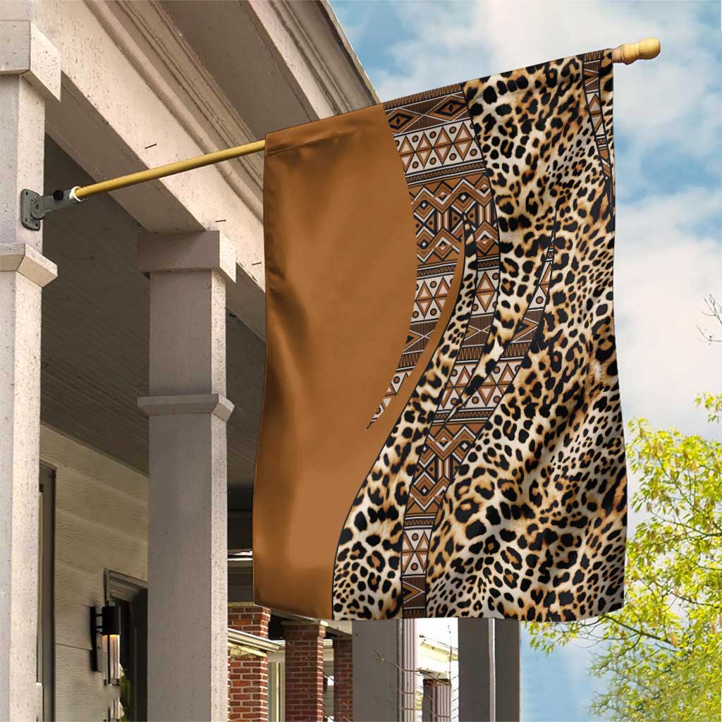 Afro Leopard Mix Native Tribal Pattern Garden Flag LT9