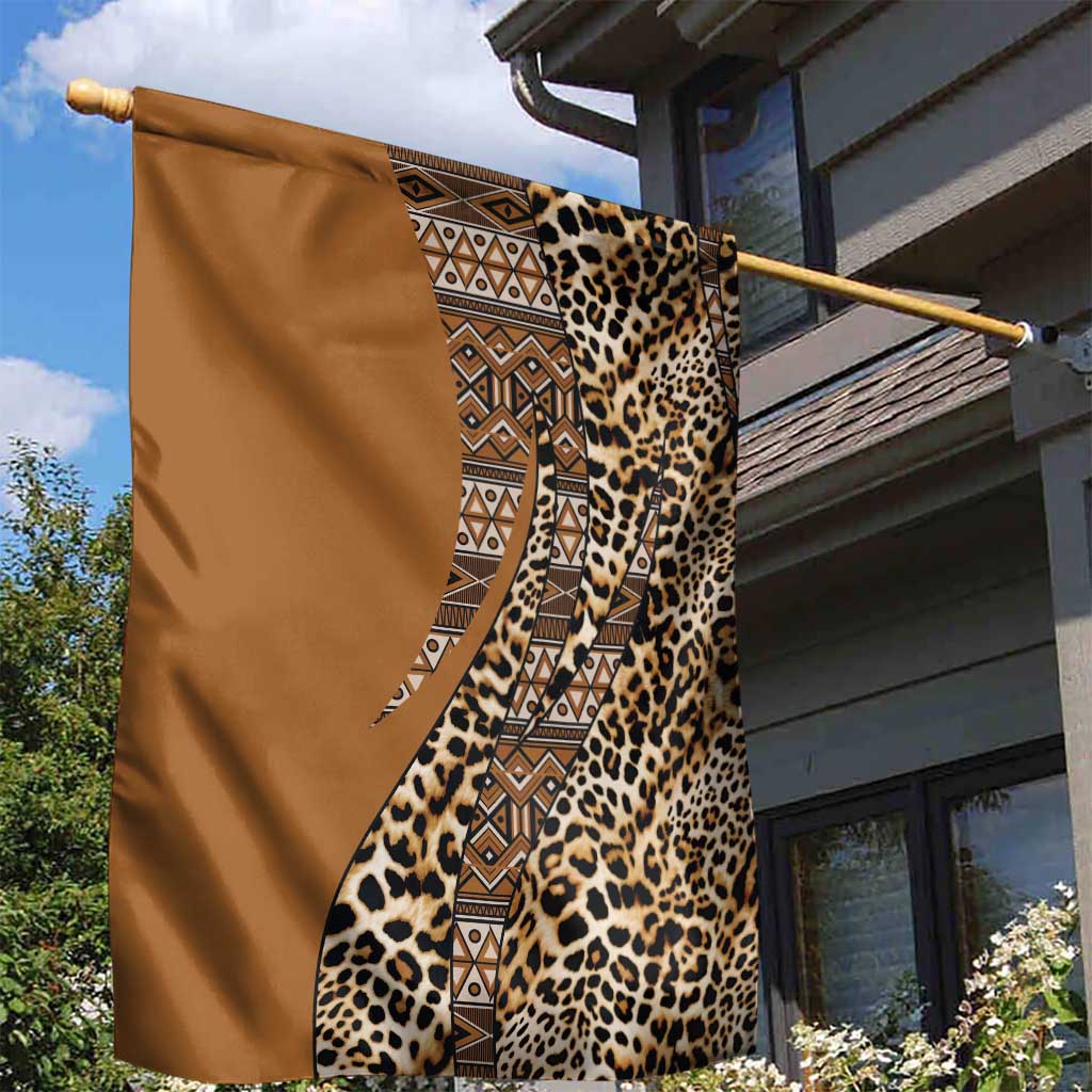Afro Leopard Mix Native Tribal Pattern Garden Flag LT9