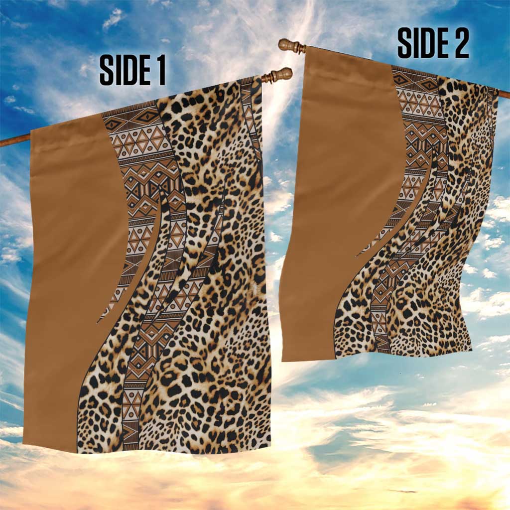 Afro Leopard Mix Native Tribal Pattern Garden Flag LT9