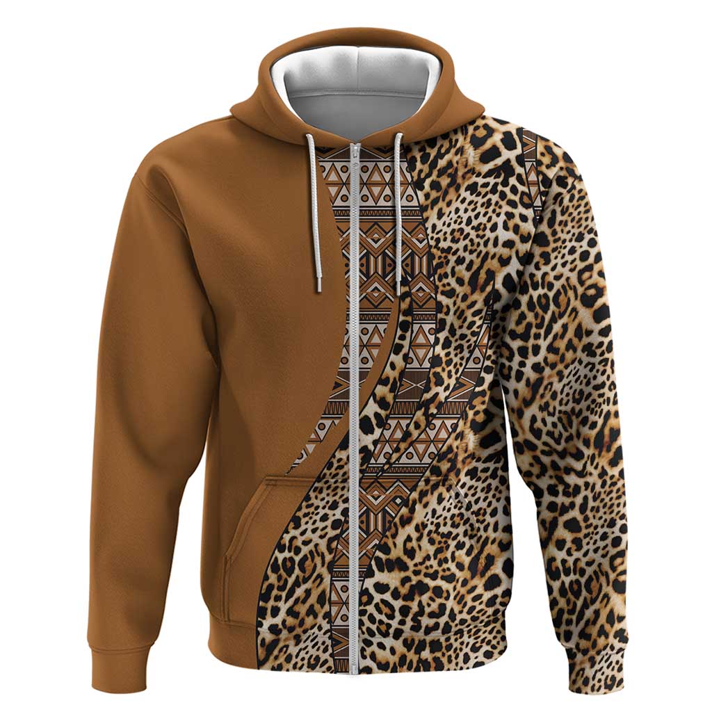 Africa Leopard Mix Native Tribal Pattern Hoodie LT9