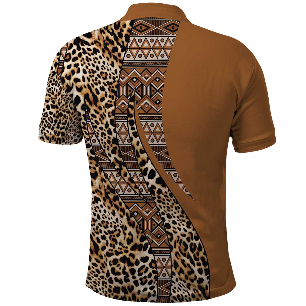 Africa Leopard Mix Native Tribal Pattern Polo Shirt LT9