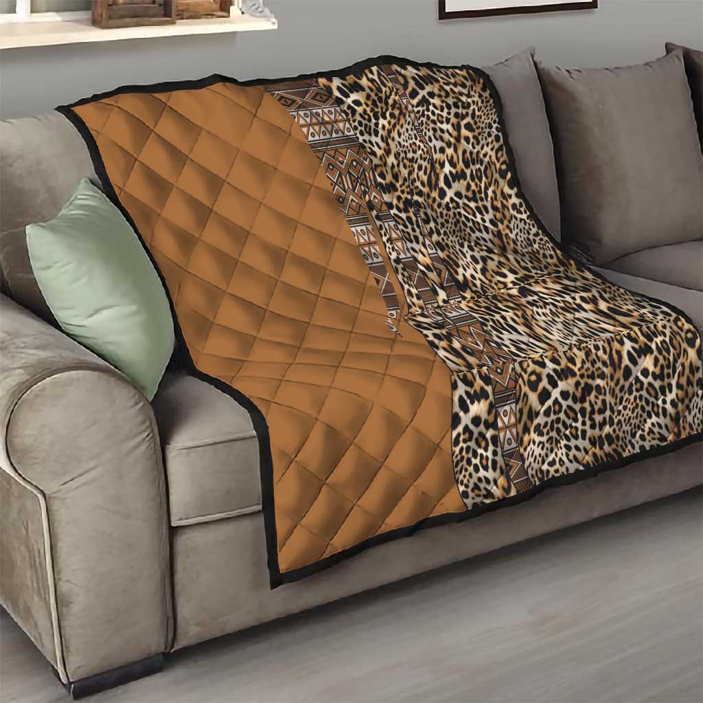 Afro Leopard Mix Native Tribal Pattern Quilt LT9