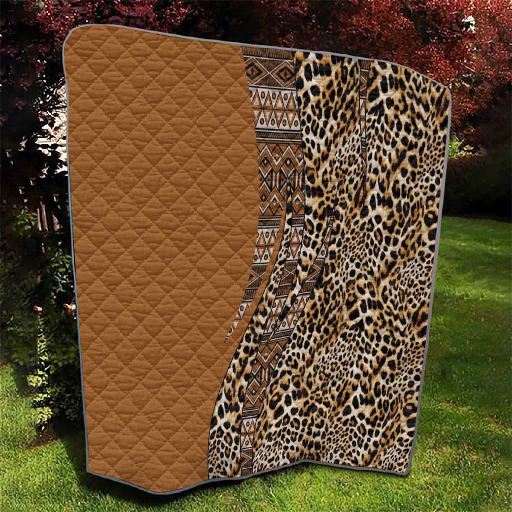 Afro Leopard Mix Native Tribal Pattern Quilt LT9