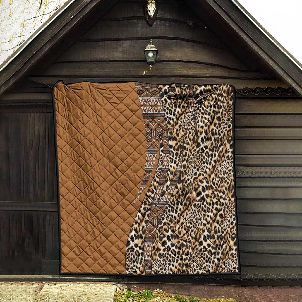 Afro Leopard Mix Native Tribal Pattern Quilt LT9