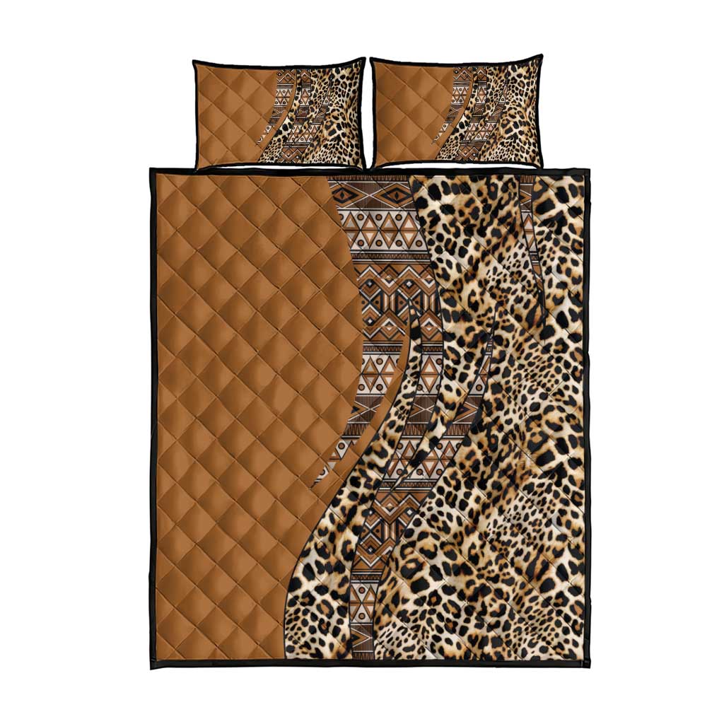 Afro Leopard Mix Native Tribal Pattern Quilt Bed Set LT9