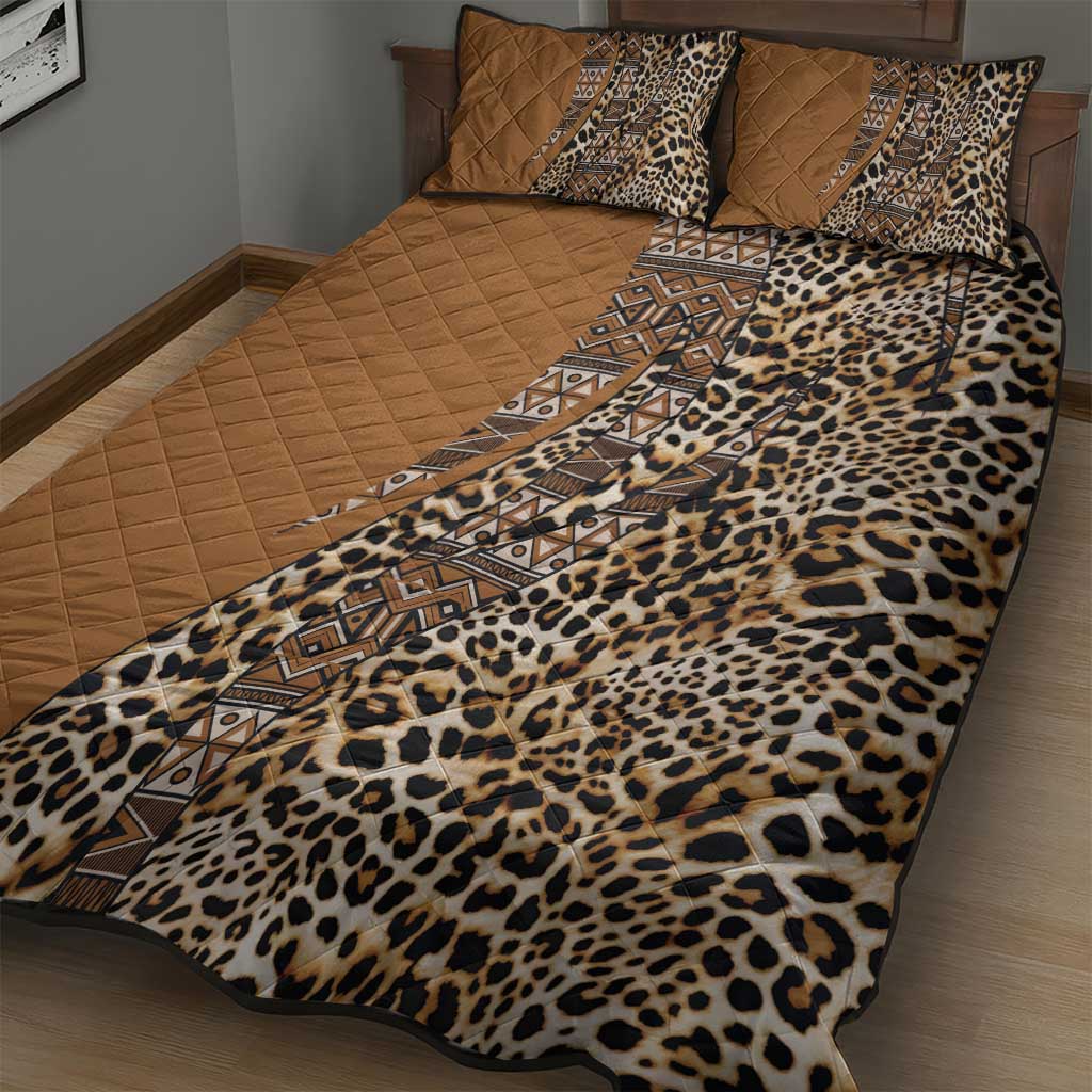 Afro Leopard Mix Native Tribal Pattern Quilt Bed Set LT9