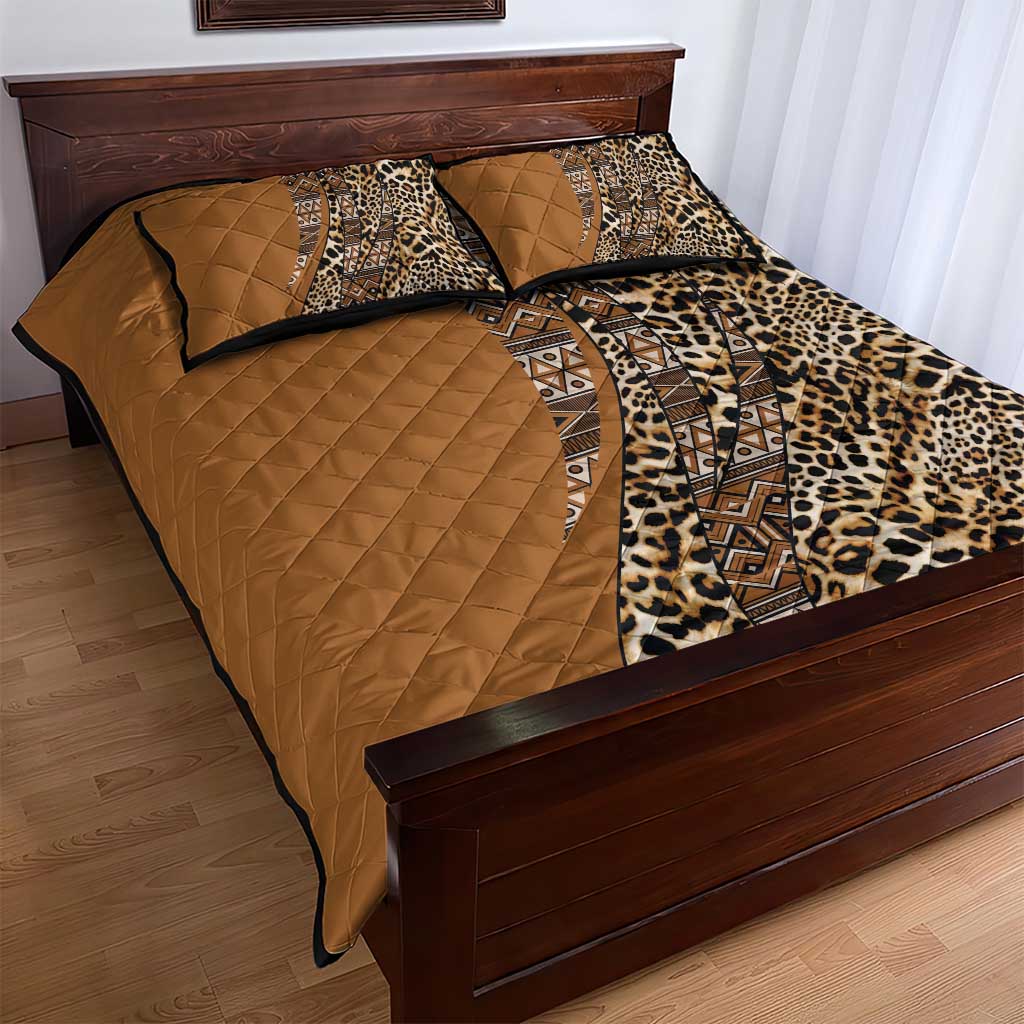 Afro Leopard Mix Native Tribal Pattern Quilt Bed Set LT9