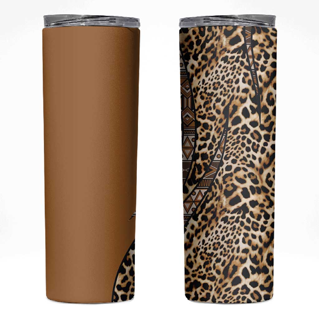 Afro Leopard Mix Native Tribal Pattern Skinny Tumbler LT9