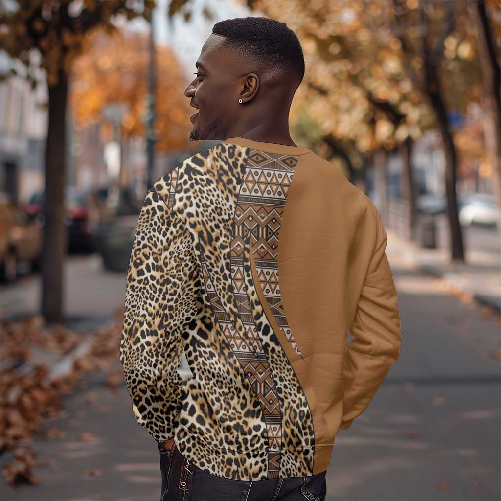 Afro Leopard Mix Native Tribal Pattern Sweatshirt LT9