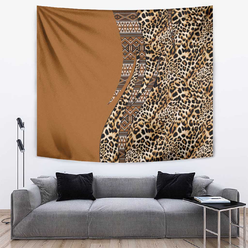 Afro Leopard Mix Native Tribal Pattern Tapestry LT9